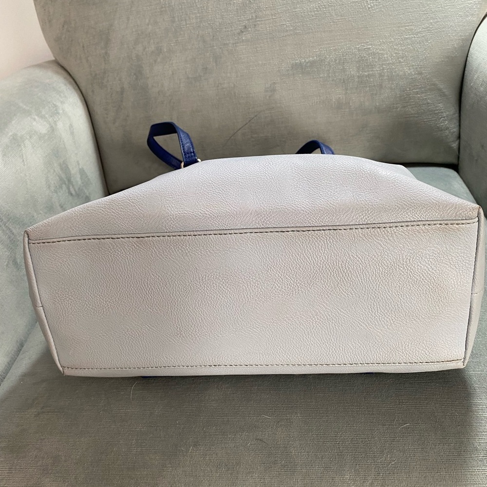 Nine West 2 shade blue vegan leather multi compartment shoulder bag14”x10”x5”EUC - Picture 15 of 16
